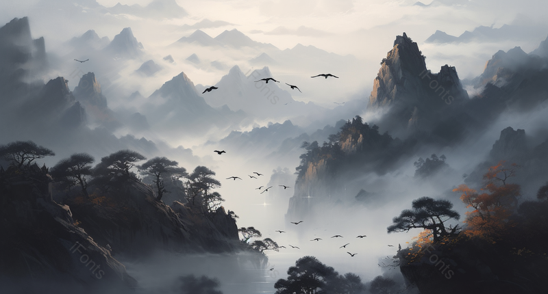 新中式中国画水墨风背景图,插画/手绘图,插画/手绘图库,插画/手绘图下载,插画/手绘